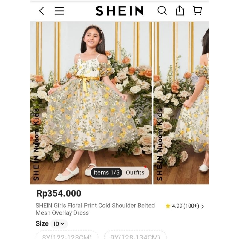 ORIGINAL SHEIN DREAS ANAK PEREMPUAN PREMIUM NEW