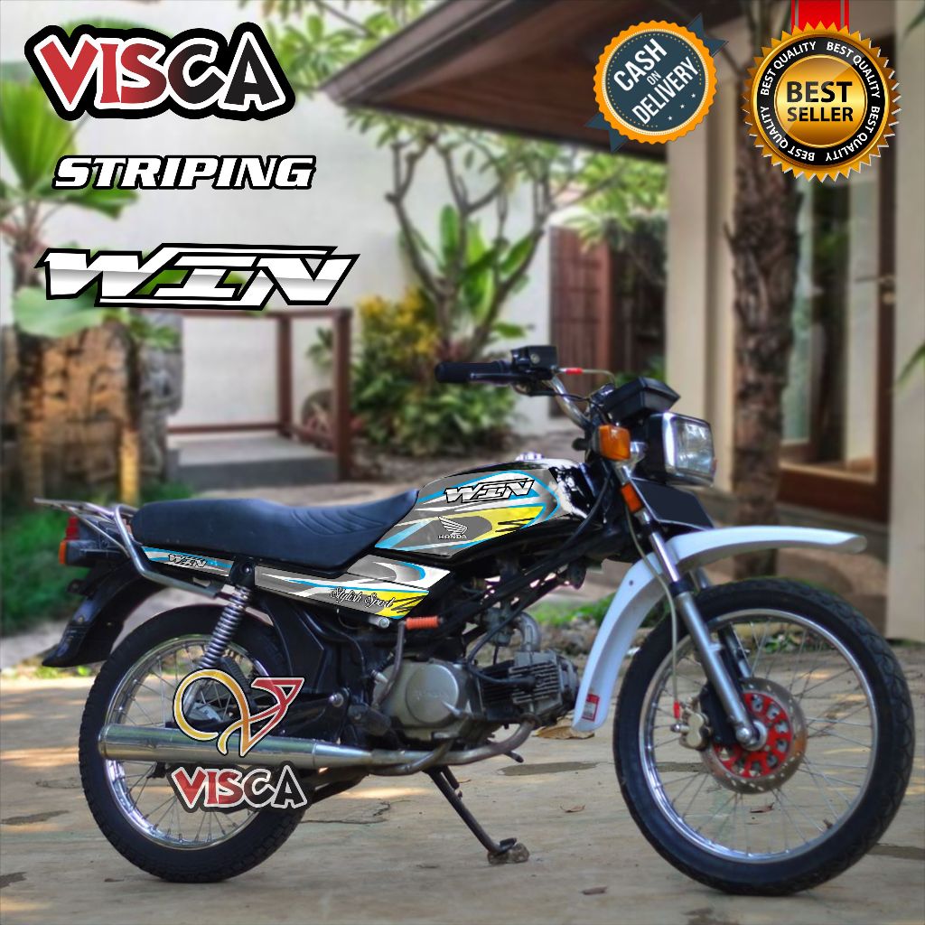 Striping WIN 100 Variasi Terbaru Stiker WIN Striping WIN100 Win002