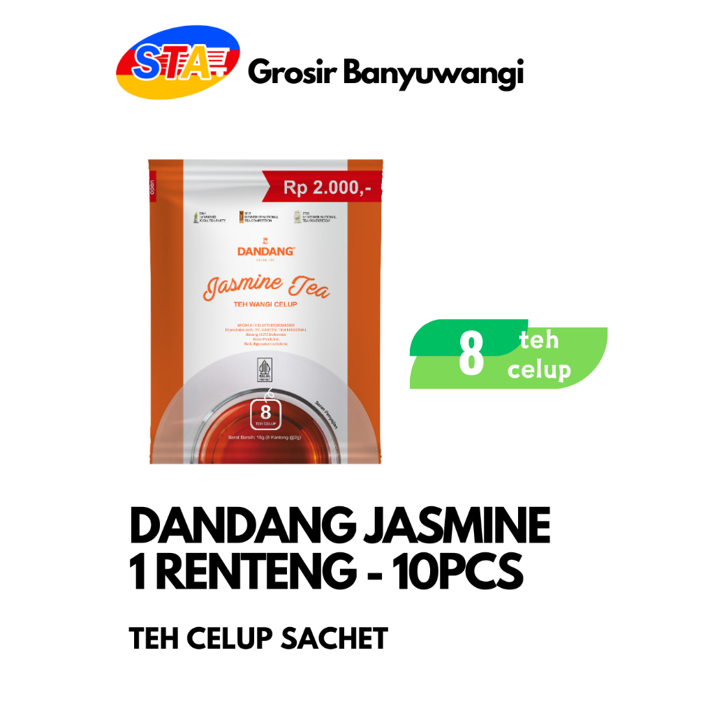 

[JATIM] TEH DANDANG JASMINE 8 BAG | TEH CELUP SACHET