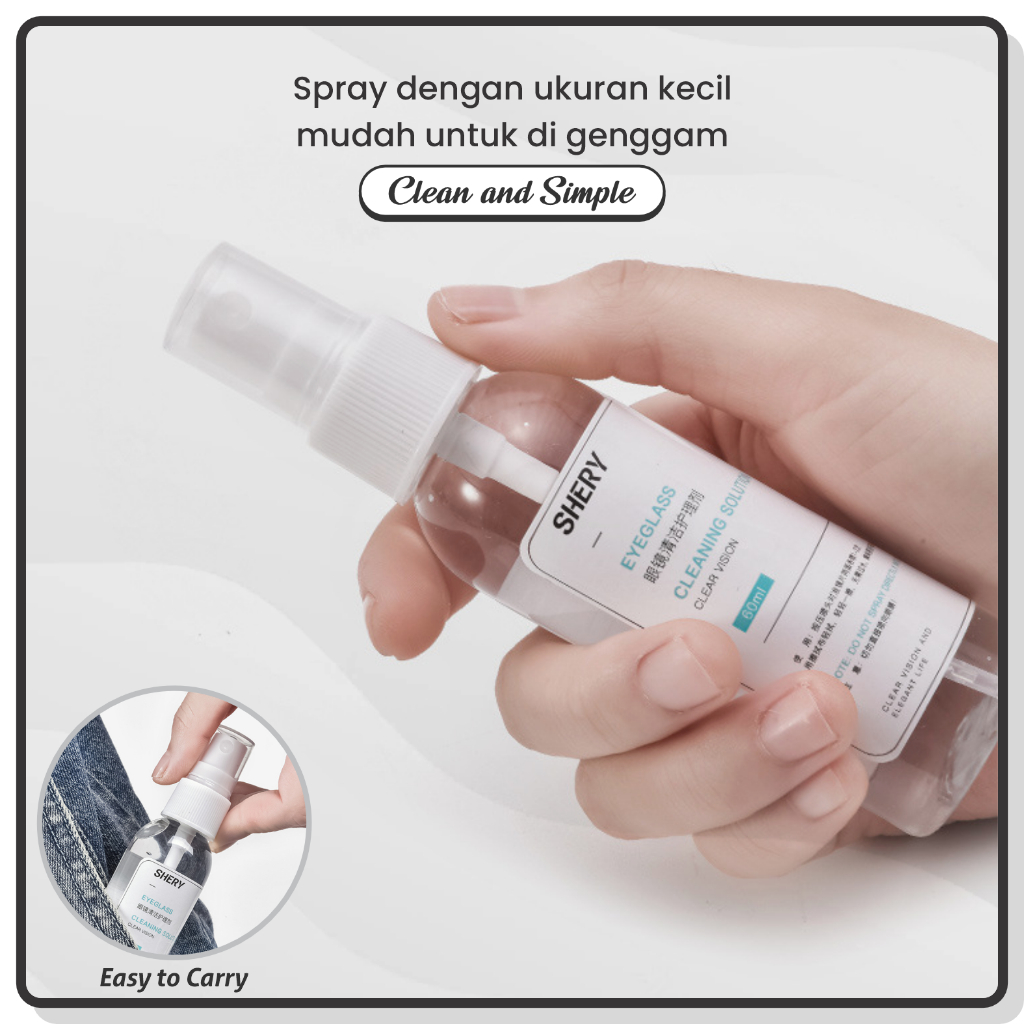 La Chapella - Cairan Pembersih Biasa Anti Fog Spray Lensa/Kacamata/hp/Kamera/Jam Tangan Cleaner Spray Termurah Free Lap P007 P010-1
