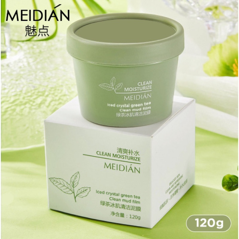 MEIDIAN GREEN TEA CLEANSING MUD MASK / MASKER GREEN TEA