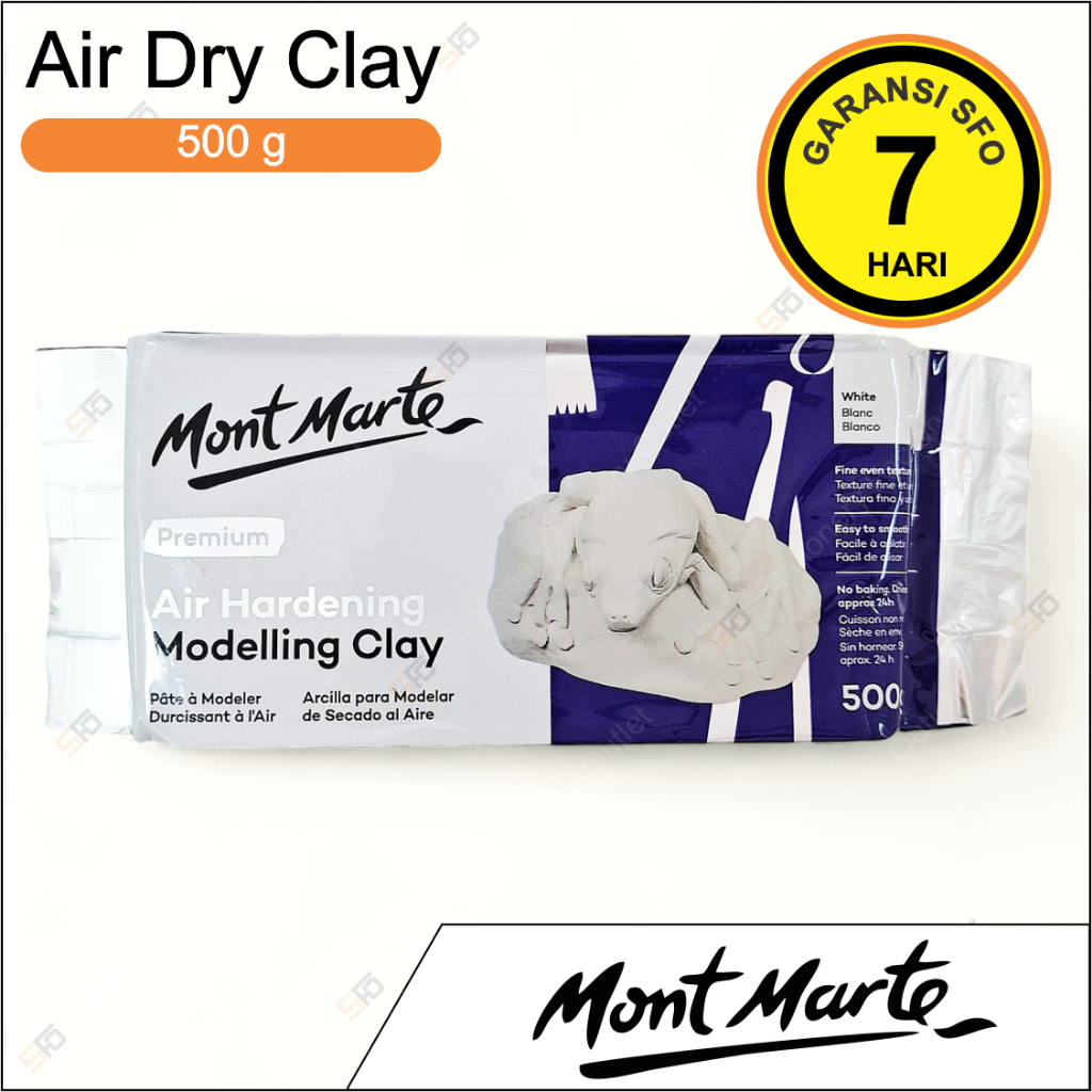 

Modelling Clay Mont Marte 500 gram - tanah liat putih air das 500g