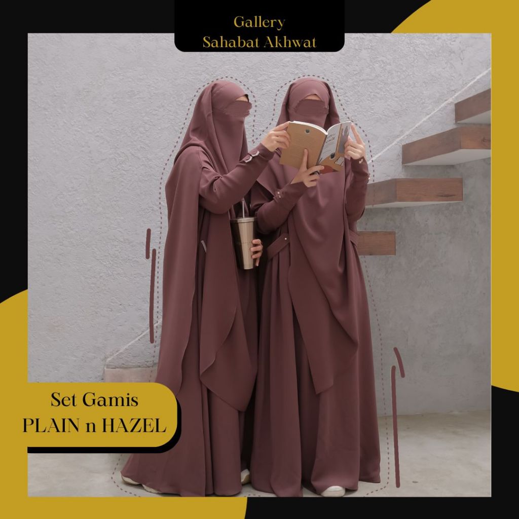 PLAIN n HAZEL Gamis Khimar by ALFI HURAIYAH klambieakhwat BISA COD by REQUEST
