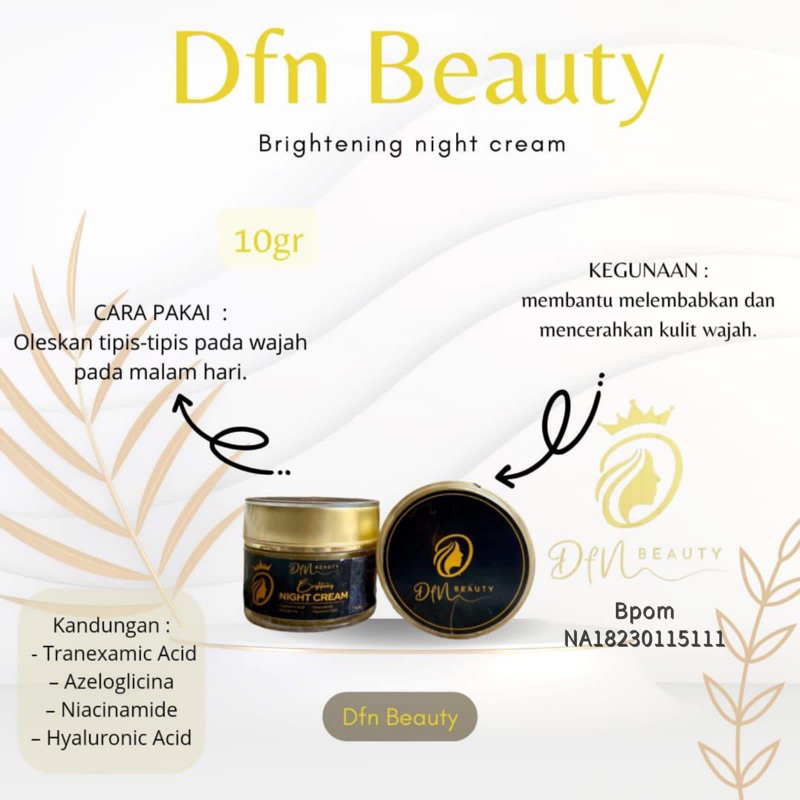 DfN Beauty Brightening night cream