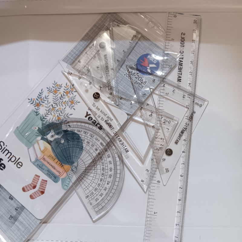 

penggaris 1 set isi 4 murah grosir NM-2068 1in4