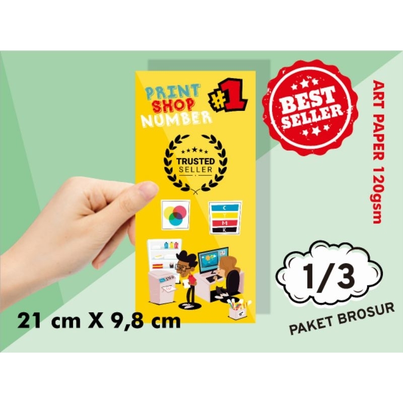 

Brosur Custom 1/3 Artpaper 120gsm/150gsm