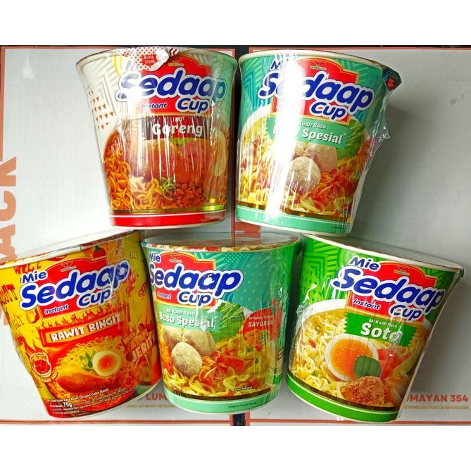 

Sedaap mie instan cup mi kuah all varian 75/77/81 gram