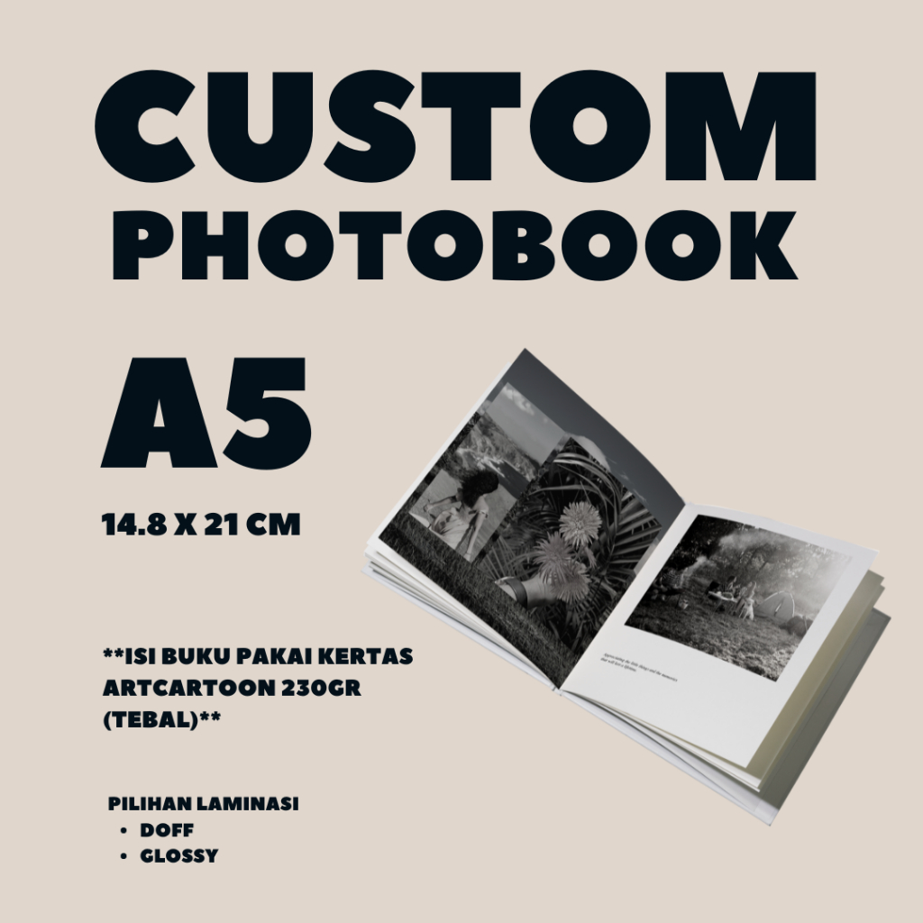 (A5 isi 230 gsm) Cetak Yearbook Photobook Hardcover - Yearbook - Hardcover Album Foto Murah Custom