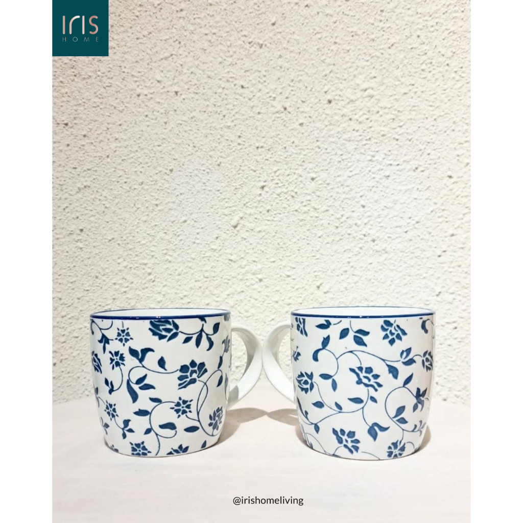 (Dutch Flower Mug) Mug Gelas Minum/Gelas Cangkir Kopi/Gelas Teh/Gelas Cangkir Keramik/Mug Keramik