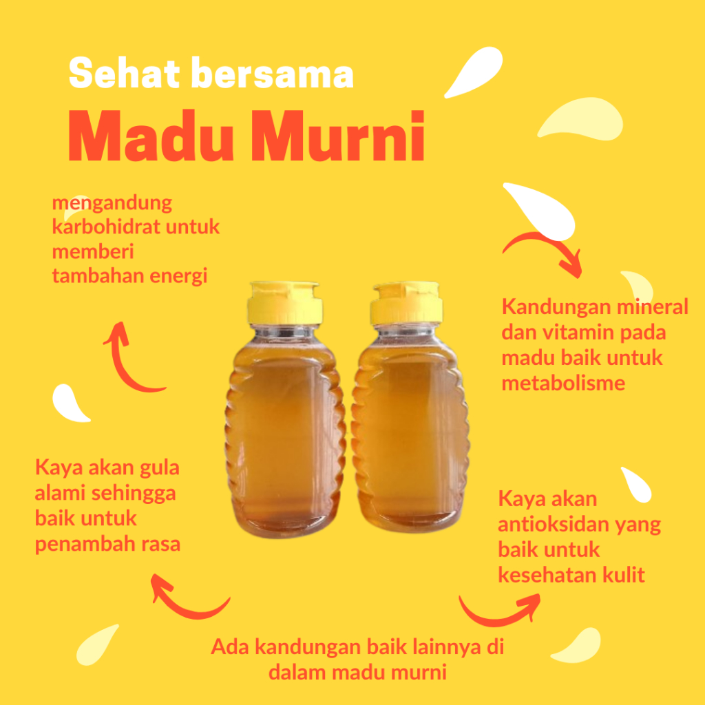 

Madu Mentah asli 100% murni Madu Randu 320gr TJ