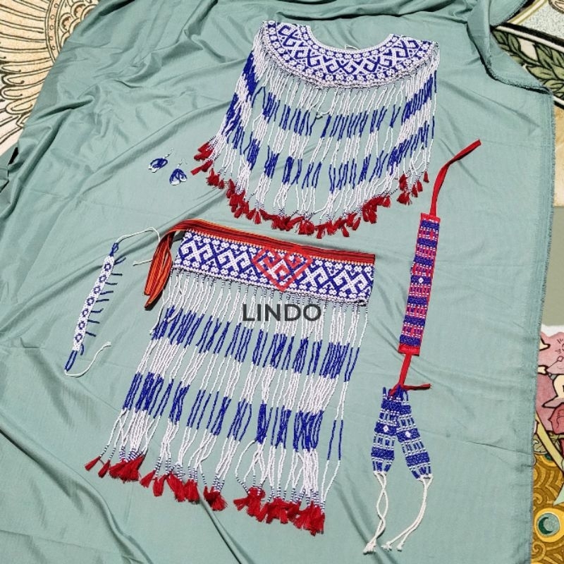 Set Sokkong Bayu/Aksesori Manik Pakaian Adat Toraja (Kode: DL1010210)