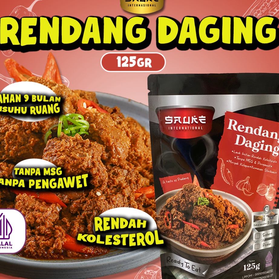 

TEBUS MURAH RENDANG SAPI PADANG TRAVEL PACK MAKANAN SIAP SAJIMAKANAN INSTAN LAUK SIAP SAJIRANSUM TAHAN 9 BULAN SUHU RUANG NO PENGAWET