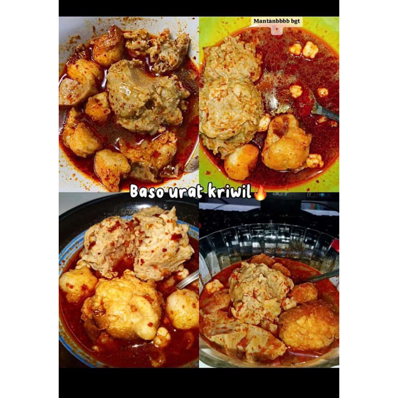 

baso urat kriwil tahu baso pedas