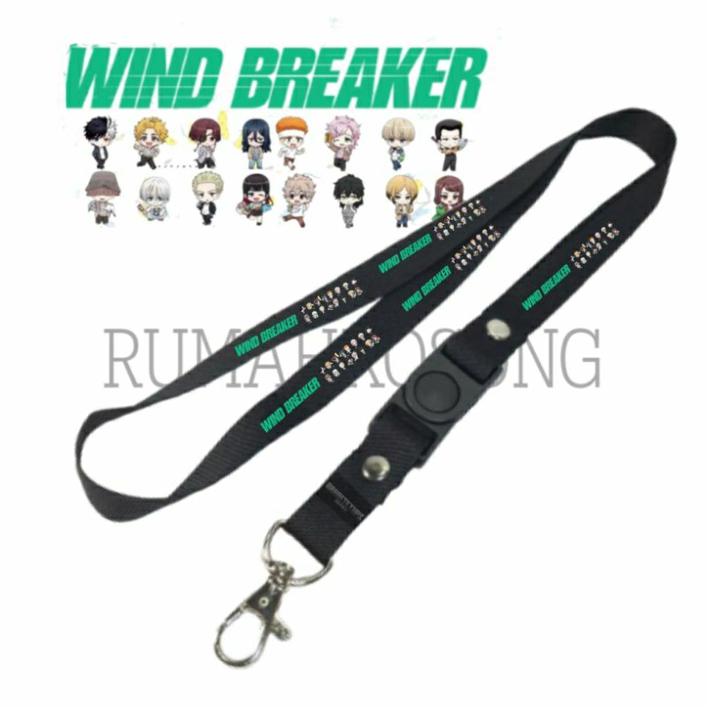 

LANYARD WIND BREAKER / BOFURIN / LANYARD ANIME / TALI LANYARD GANTUNGAN HANDPHONE HOLDER NAME TAG KARTU NAMA ID CARD / LANYARD POLOS / LANYARD HITAM BESTSELLER
