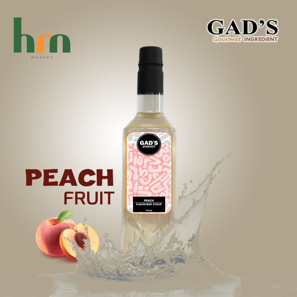 

Syrup Peach Fruit Gads Gourmet 750 ml