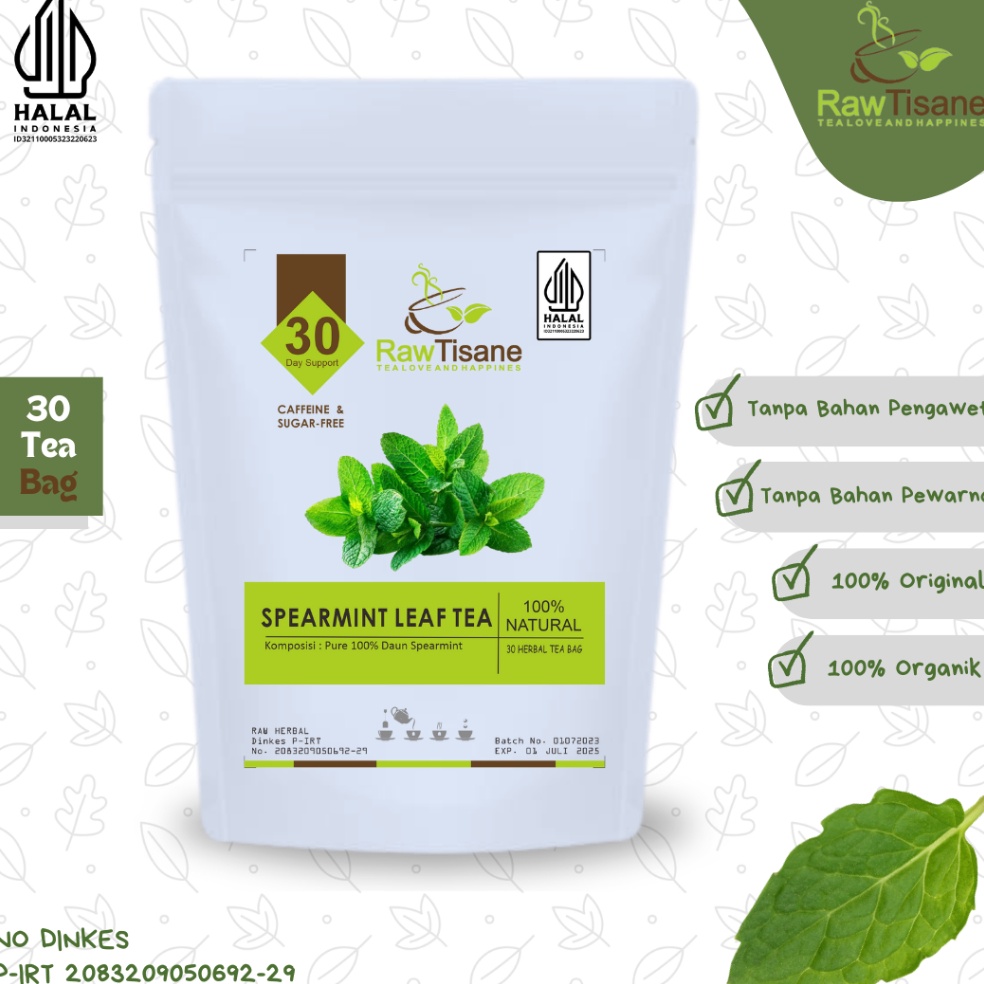 

Terbaru Spearmint Leaf Tea Teh Daun Spearmint Isi 3 Tea Bag