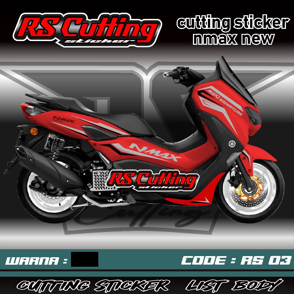 Stiker Nmax New Aksesoris Motor Yamaha Nmax New 2020 2021 Skotlet Sticker Striping Lis Variasi Cutti