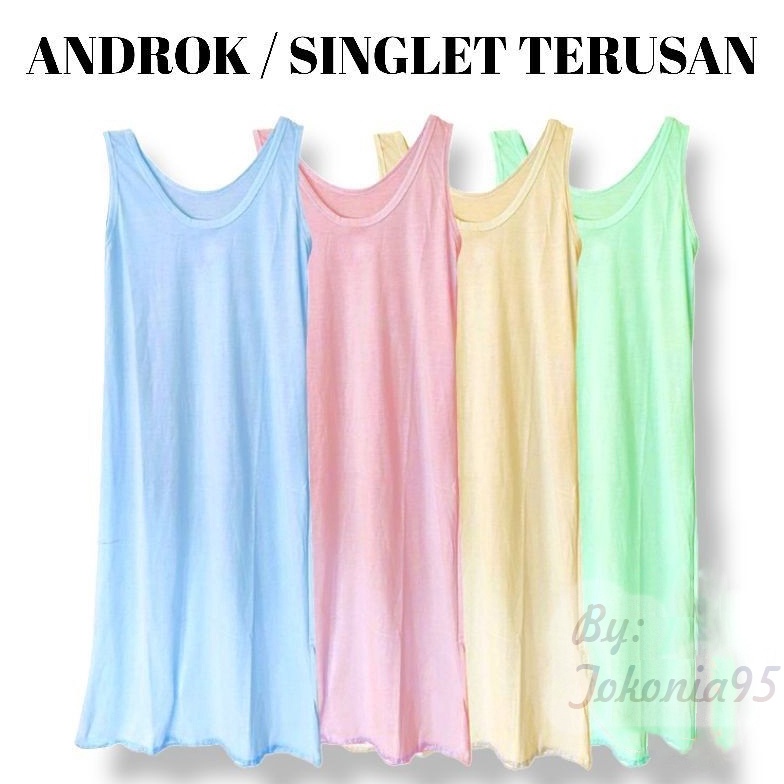 Nyaman Androk Singlet Terusan Panjang Wanita Murah