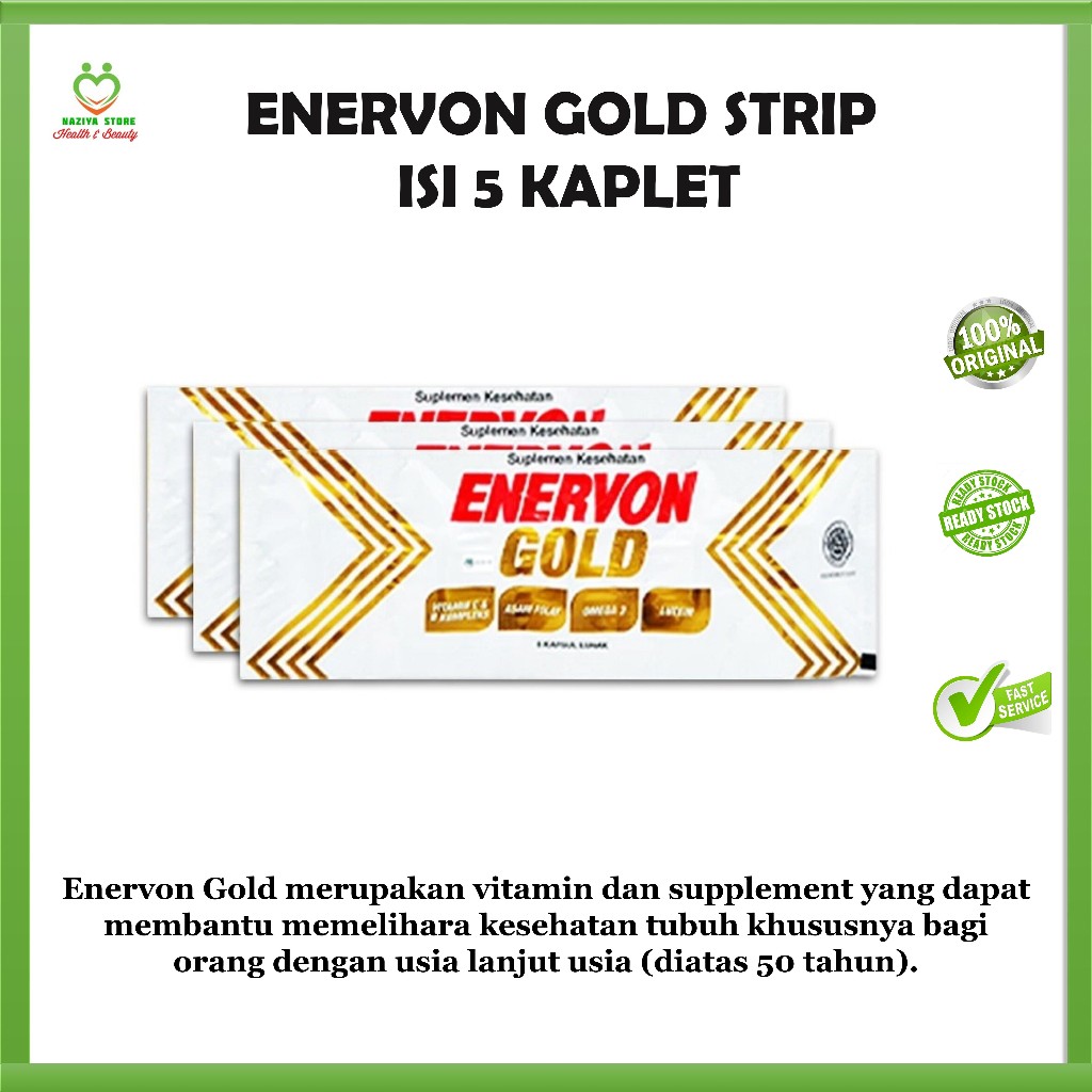 ENERVON GOLD ISI 5 Kapsul Multivitamin Khusus Lansia Vitamin untuk Lansia