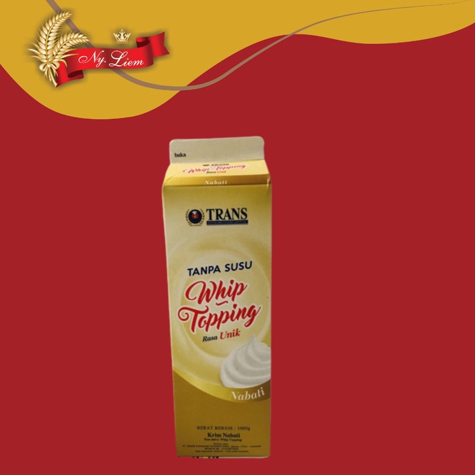 

Official Shop TRANS KFI Whip Topping Whipping Cream Nabati GOLD 1kg GRAB