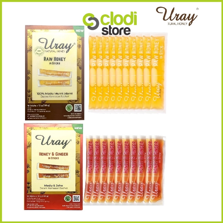 Lagi Promo Madu Uray Stick Sachet Asli Murni  Ginger Madu Hutan Nutrisi Natural Honey Madu Uray 1 Sa