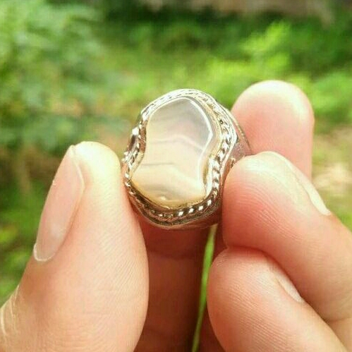 cincin terompah natural batu junjung derajat putih jungder