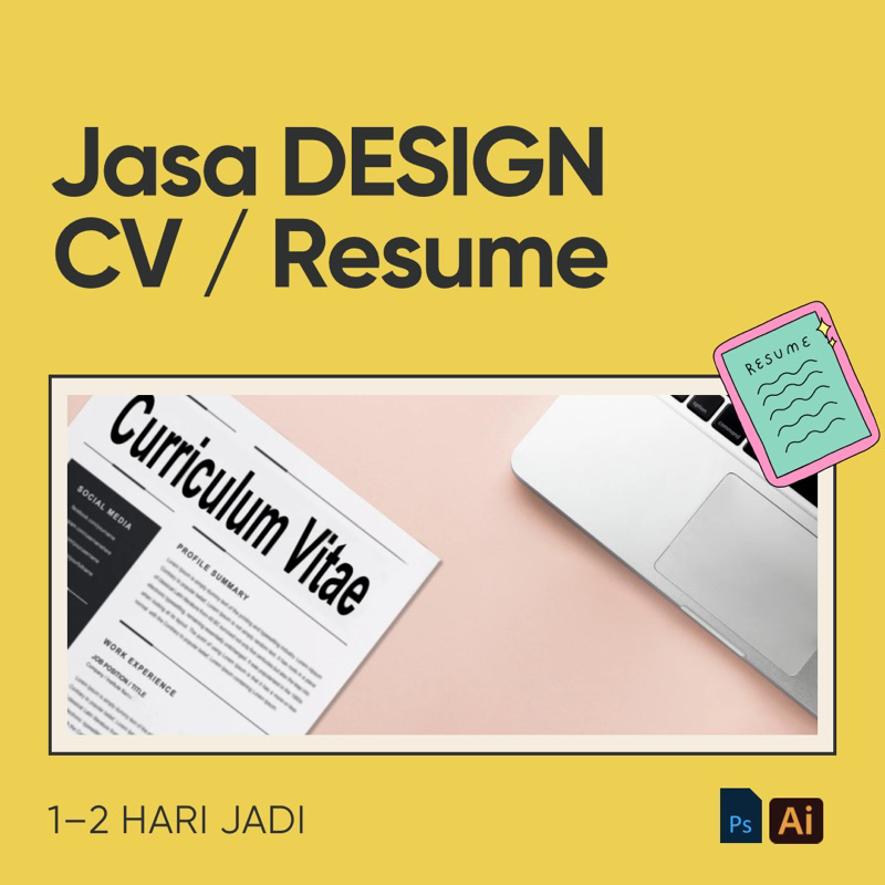 JASA DESAIN CV PROFESSIONAL BISA TRANSLATE BAHASA INGGRIS