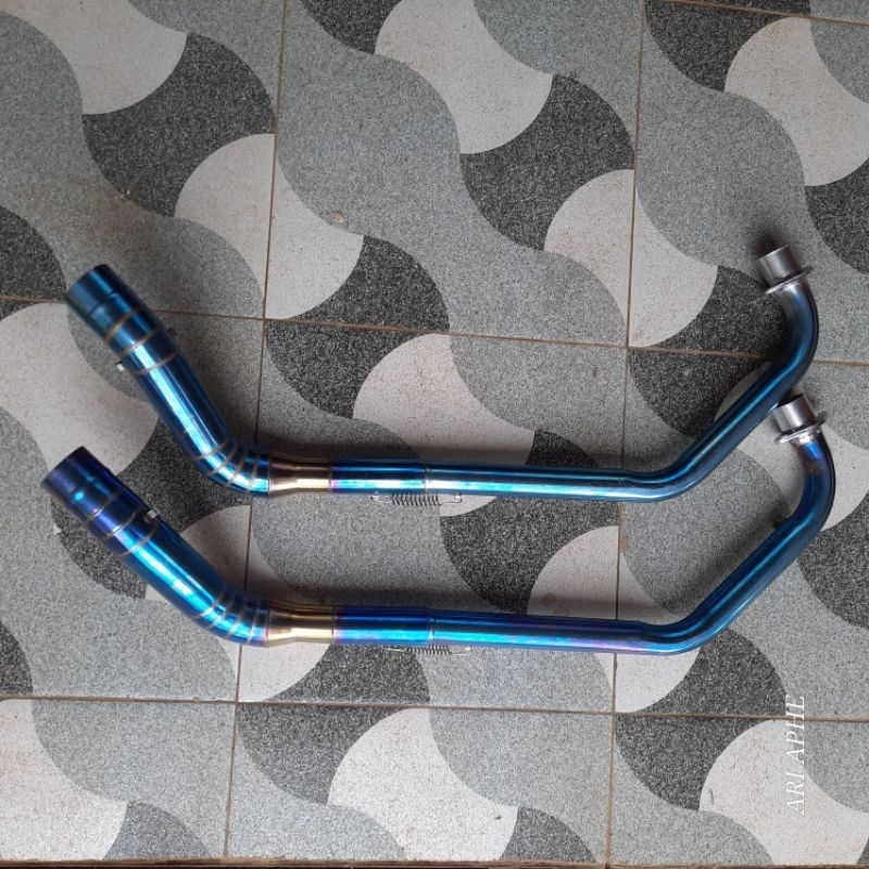 header pipa leher knalpot stainless blue CBR 150 FACELIFT LED K45G K45R K45N K46