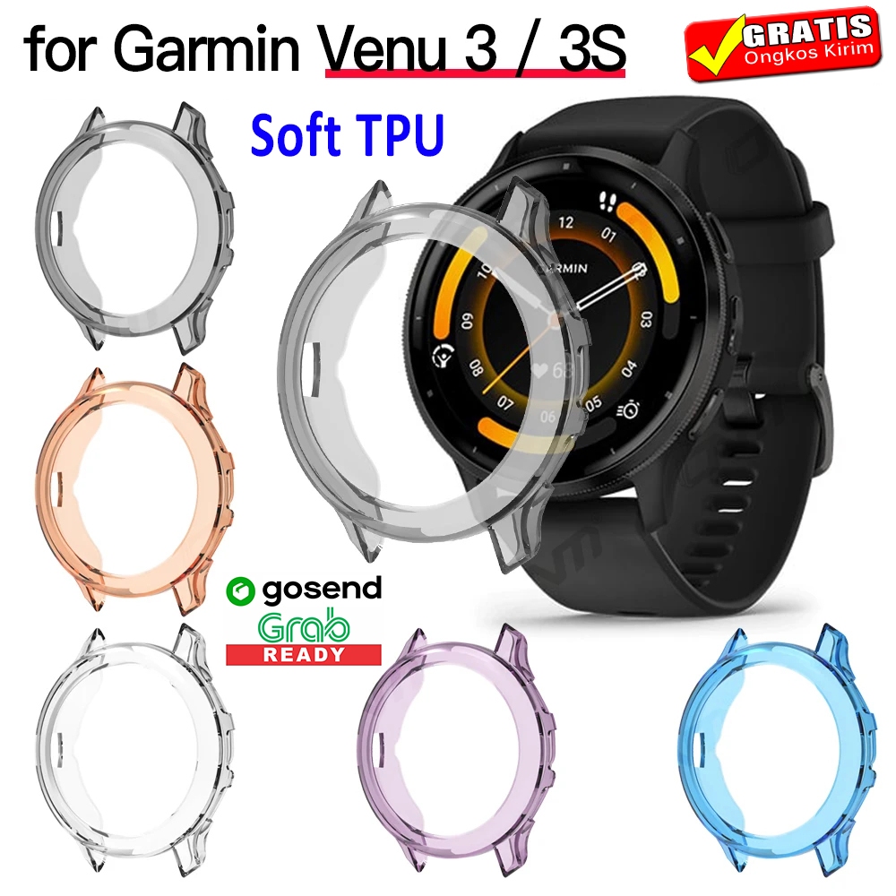 Rubber Case TPU Soft Bumper For GARMIN VENU 3 - GARMIN VENU 3s Watch Protector