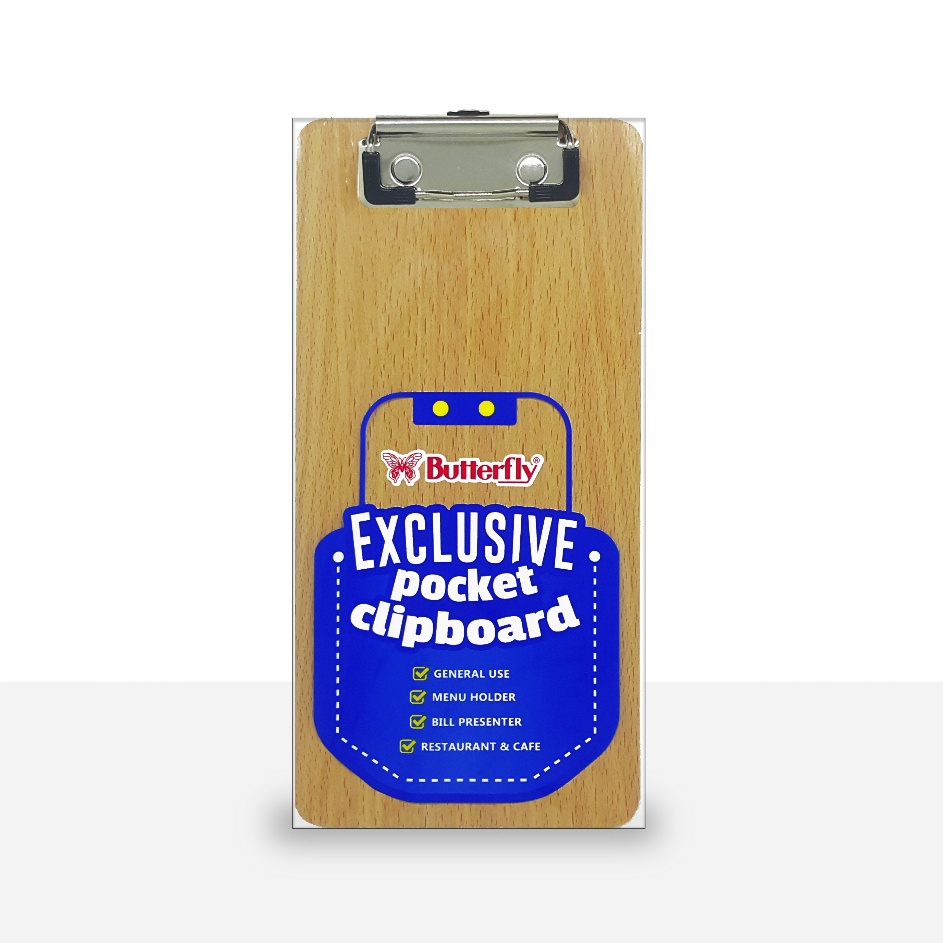 

Hot Price Butterfly Clipboard Panjang Kayu Clipboard Pocket