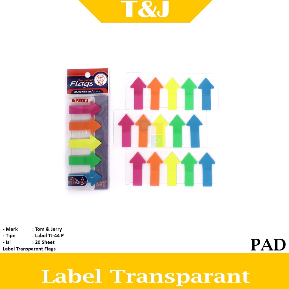 

Promo Murah Tom Jerry Label Flags Transparent TJ 44P Pad