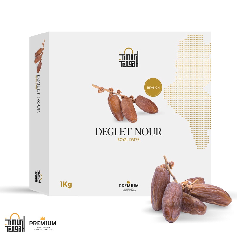 

Stock ready Timur Tengah Kurma Tunisia Tangkai 1kg Deglet Noor Premium Original High Quality