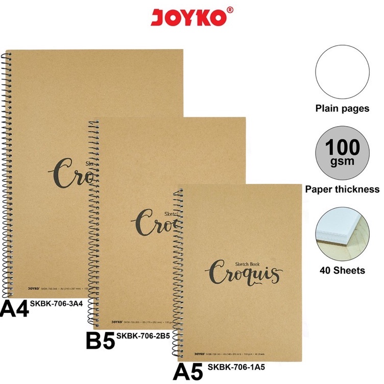 

Diskon Populer Buku Sketsa Sketch Book Joyko SKBK76 A5 B5 A4