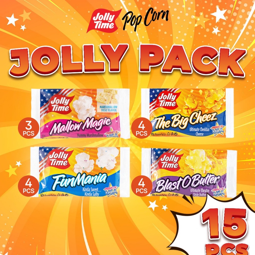 

Belanja sekarang Jolly Time Popcorn Paket Jolly Pack 15 pcs Live