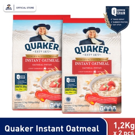 

Dijual kakak Quaker Instant Oatmeal 12 gr Twin Pack