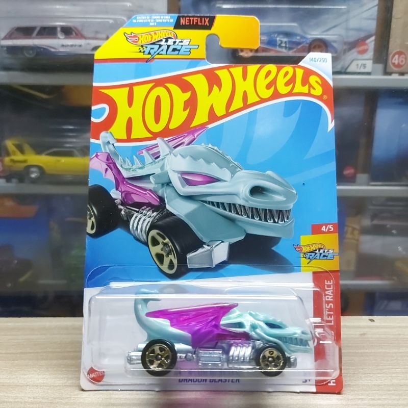 HOT WHEELS DRAGON BLASTER BLUE 2024 - NETFLIX