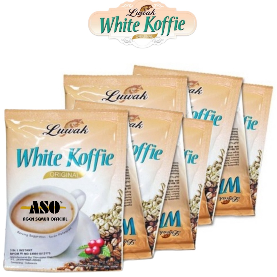 

Produk trendy Kopi Luwak white Coffe original 2g RENCENG ISI 1