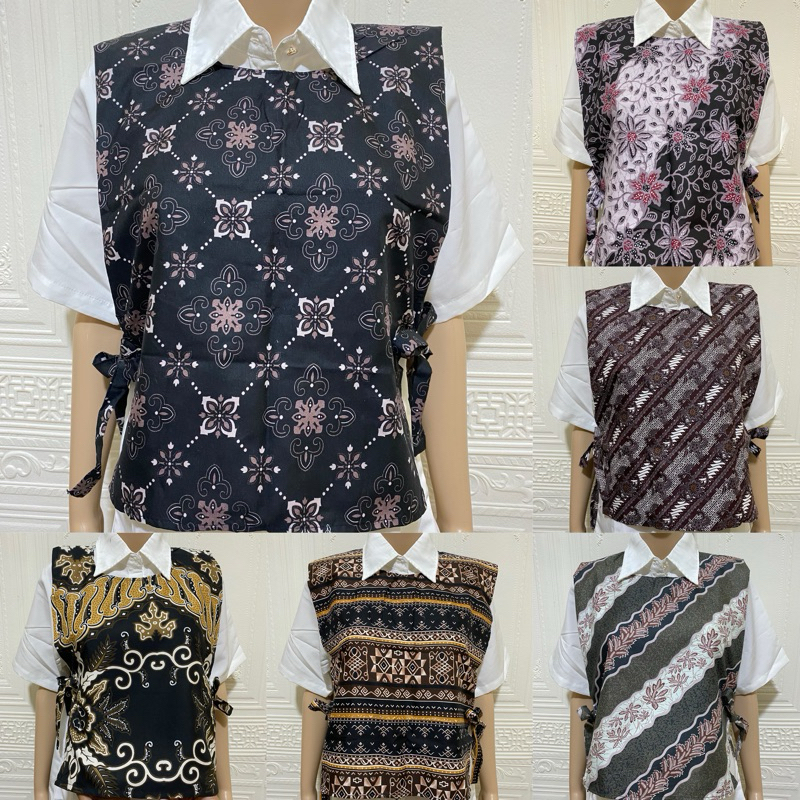 Vest Batik viral termurah vest formal vest kantor vest kondangan vest kekinian
