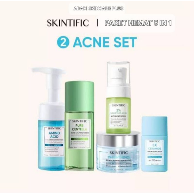 Paket Hemat Dan Murah Skintific Acne Set 5in1