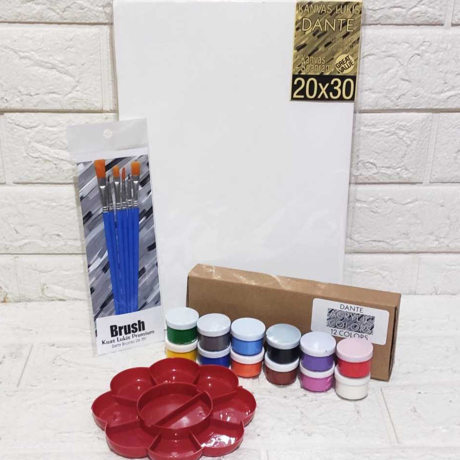 

Update Terkeren PAKET MELUKIS SET Kanvas 2X3 Kuas Palet