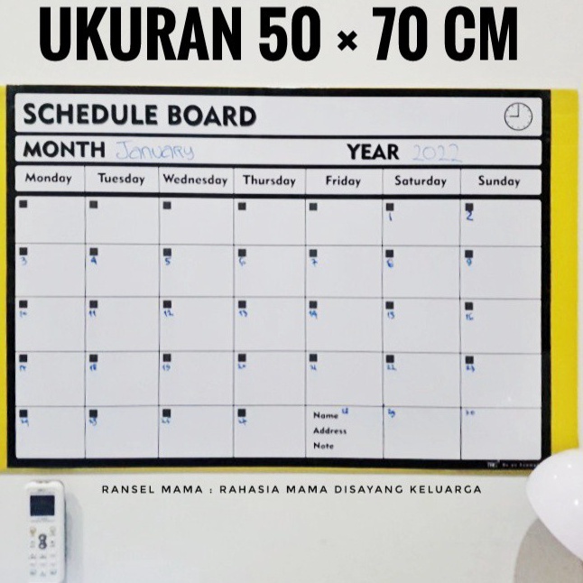 

Grosir Bermutu SCHEDULE BOARD Papan Jadwal Bulanan Papan Tulis Putih Whiteboard