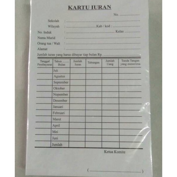 

Serba Berkualitas Kartu Iuran Siswa Bayaran Sekolah SPP BP3