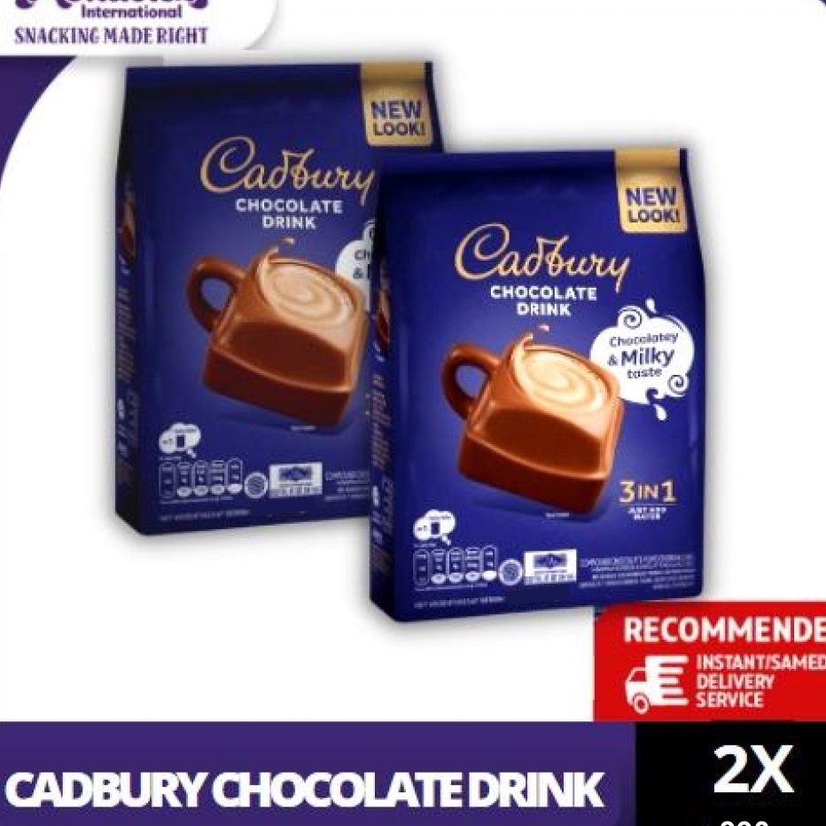 

55 COD Cadbury Hot Chocolate Drink 3 in 1 Regular 39g minuman coklat premium twinpack