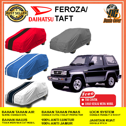 Cover Mobil Daihatsu Feroza/Taft Anti Air Waterproof Outdoor, Sarung Mobil Daihatsu Feroza/Taft, Sel