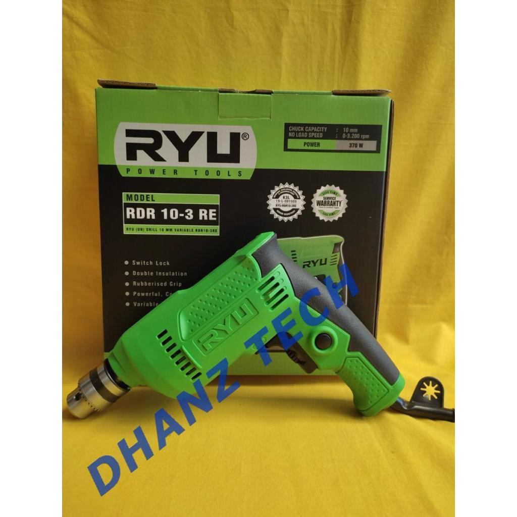 BOR TANGAN 10 MM RYU RDR 10-3 / HAND DRILL RYU 10 MM BOR 10 MM RYU RDR 10-3