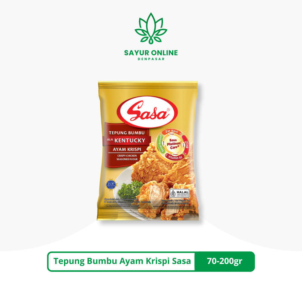 

Tepung Bumbu Ayam Krispi Sasa 70-200gr - Sayur Online Denpasar