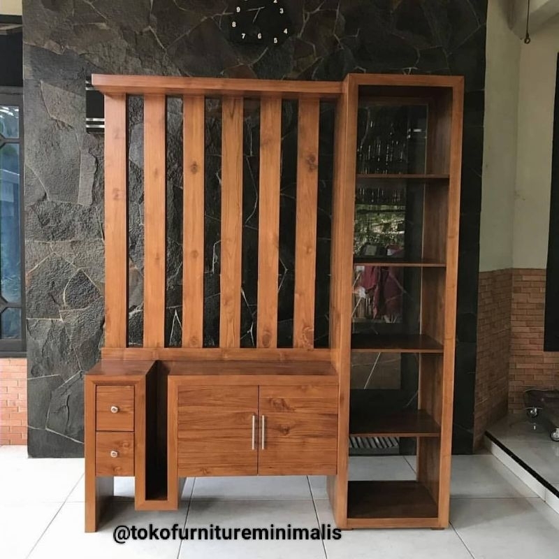 penyekat ruangan, partisi ruangan, dekorasi rumah, hiasan rumah, partisi kayu jati, dekorasi rumah t