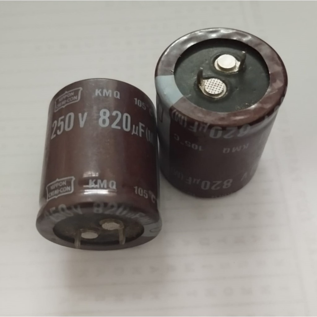 Elco Capacitor 820uf 250v Nippon Chemicon KMQ - Original Japan