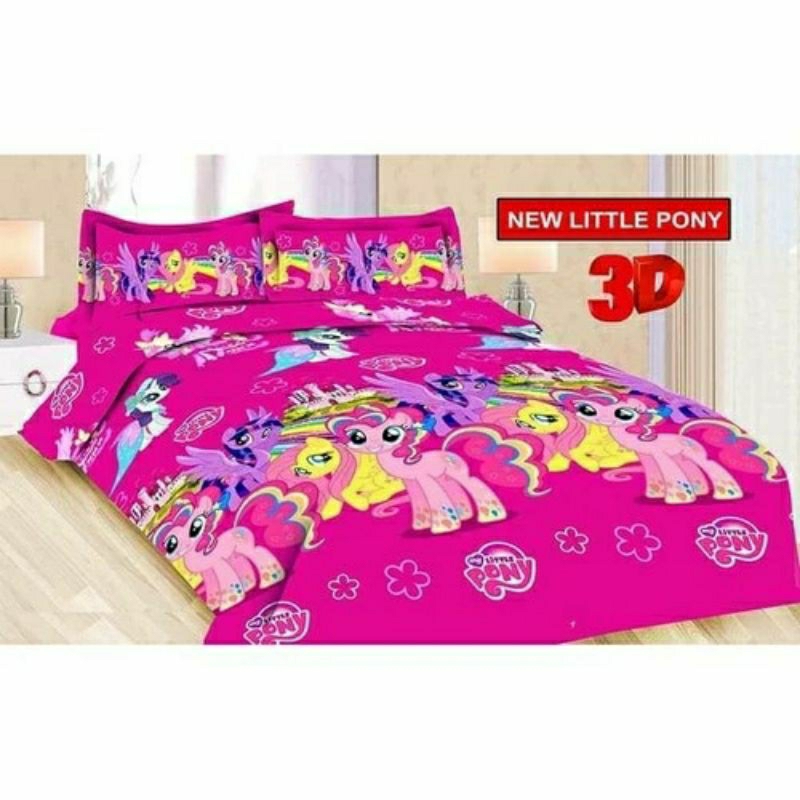 Sprei Bonita 180x200/No.1(King)motif New little pony/kuda pony/unicorn/sprei karakter kartun favorit