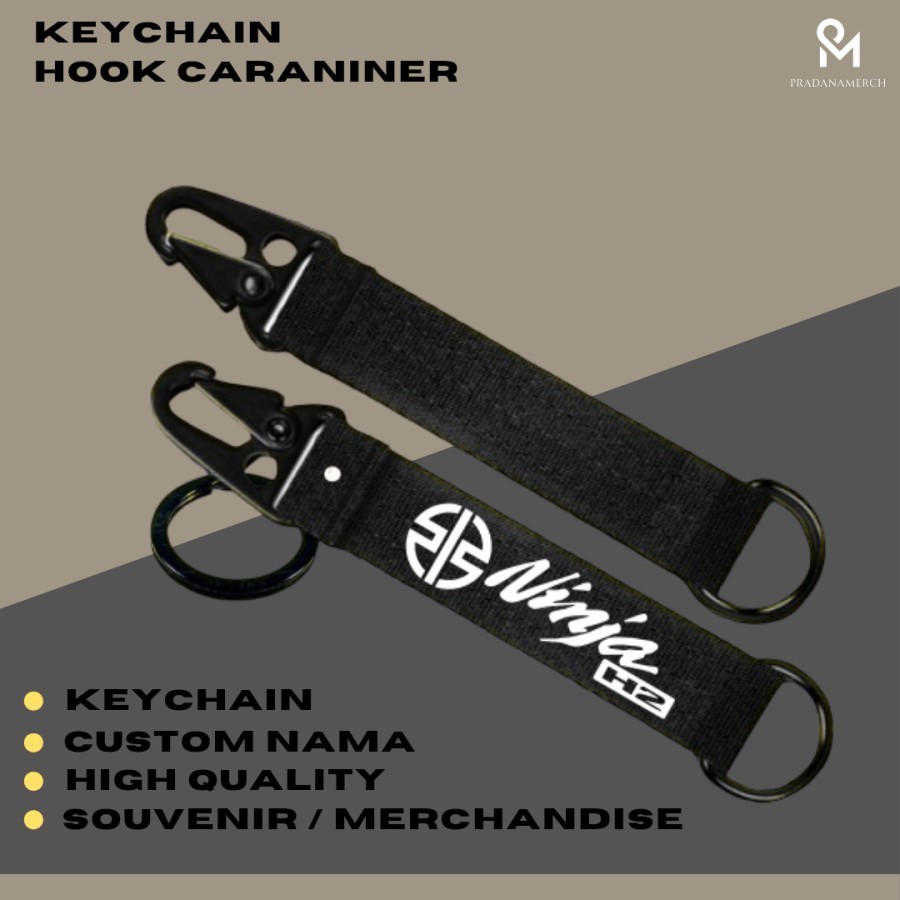 Keychain Gantungan Kunci Bahan Nylon Custom High Quality - NINJA H2